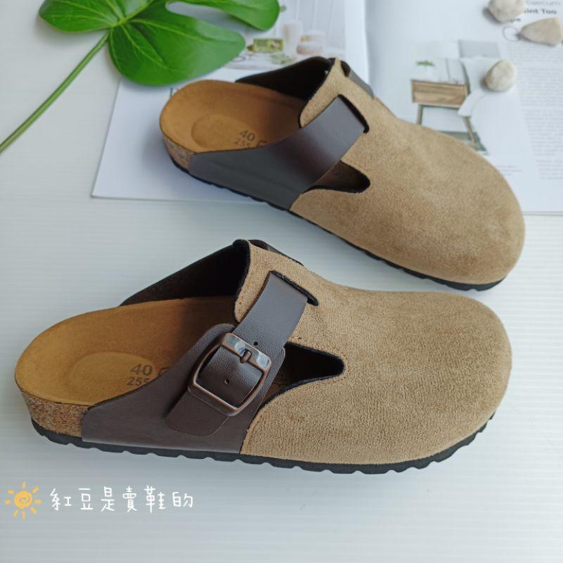 <紅豆是賣鞋的>👍超優質男款拼色前包後空鞋、拼色懶人鞋、雙色穆勒鞋🇹🇼台灣手工製造半包拖鞋、中底牛皮+舒軟墊拖鞋-細節圖3