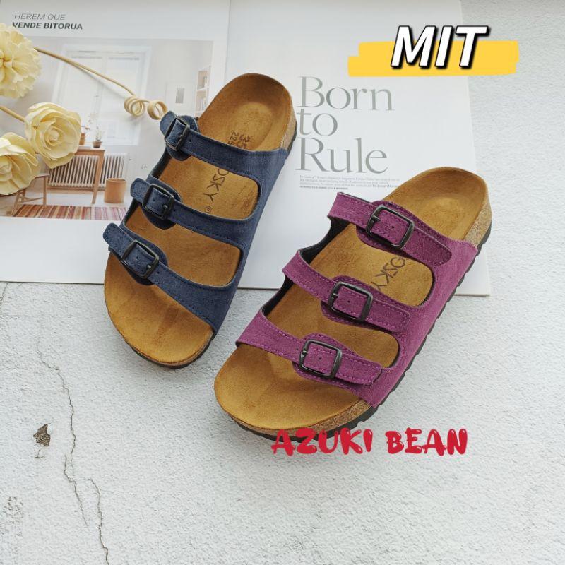 <紅豆是賣鞋的>✨女款台灣製造手工拖鞋新色上市、百搭款牛皮中底+舒軟墊👍、手工製造休閒拖鞋-細節圖2