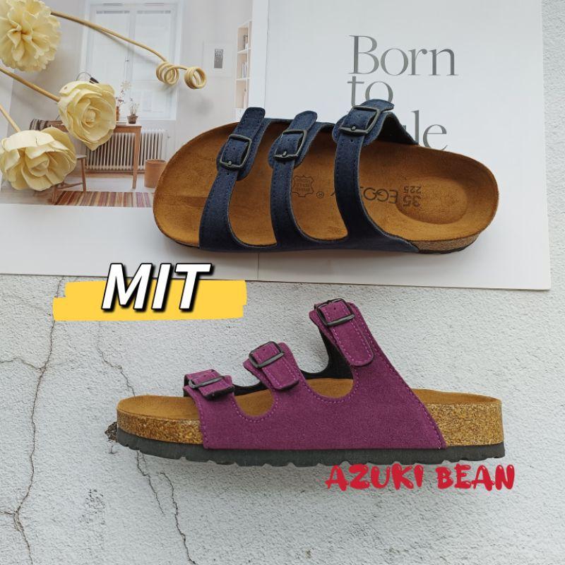 <紅豆是賣鞋的>✨女款台灣製造手工拖鞋新色上市、百搭款牛皮中底+舒軟墊👍、手工製造休閒拖鞋-細節圖4