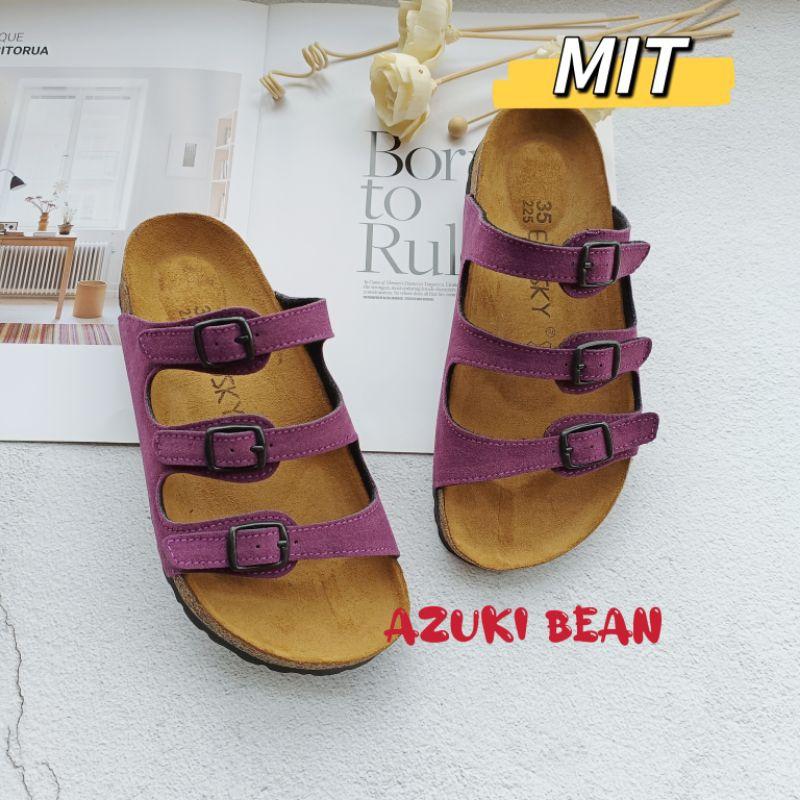 <紅豆是賣鞋的>✨女款台灣製造手工拖鞋新色上市、百搭款牛皮中底+舒軟墊👍、手工製造休閒拖鞋-細節圖7