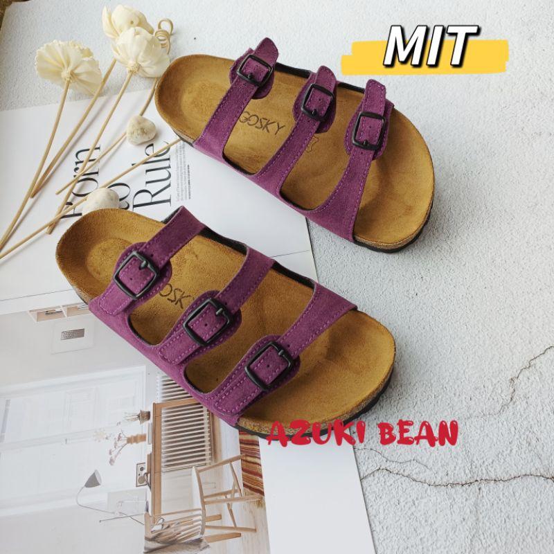 <紅豆是賣鞋的>✨女款台灣製造手工拖鞋新色上市、百搭款牛皮中底+舒軟墊👍、手工製造休閒拖鞋-細節圖9