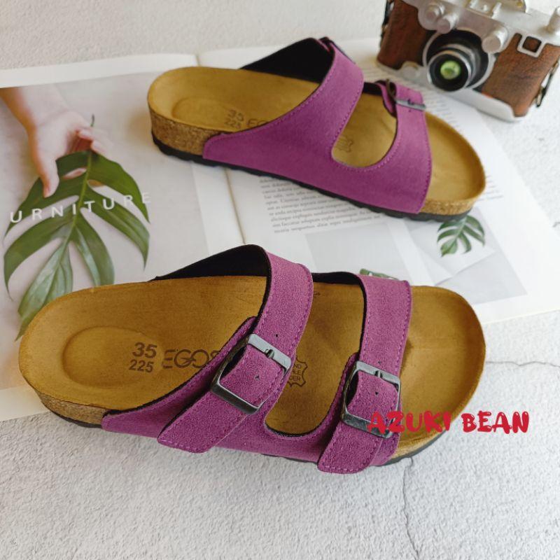 <紅豆是賣鞋的>📣雙扣平底拖鞋新色上架、🇹🇼台灣手工製作拖鞋、中底牛皮+舒軟墊好穿透氣拖鞋-細節圖6