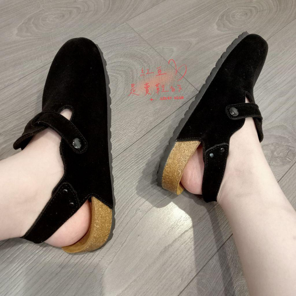 <紅豆是賣鞋的>男生款前包後空涼鞋、黑絨訂製款涼鞋、魔鬼氈款涼鞋、好穿中底牛皮+舒軟墊-細節圖4