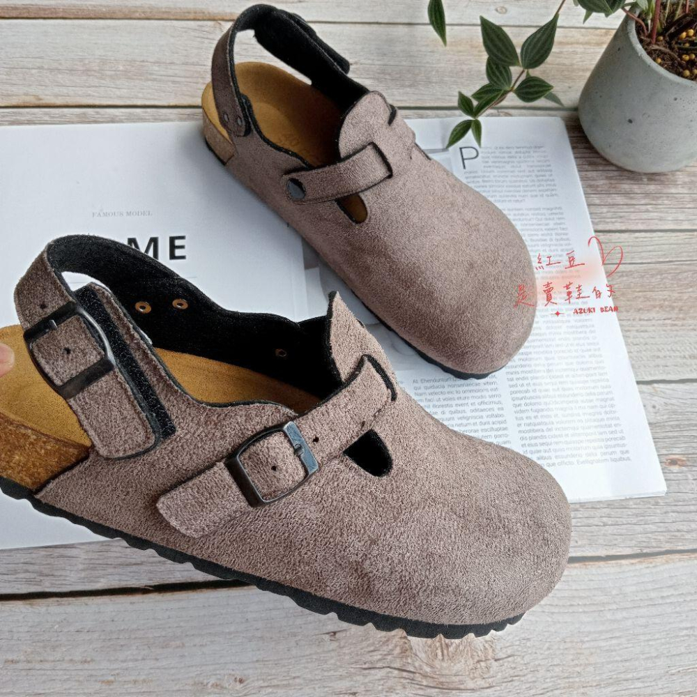 <紅豆是賣鞋的>新款男生前包後空涼鞋、特別訂製款涼鞋、魔鬼氈款涼鞋、百搭款涼鞋、中底牛皮+舒軟墊-細節圖6