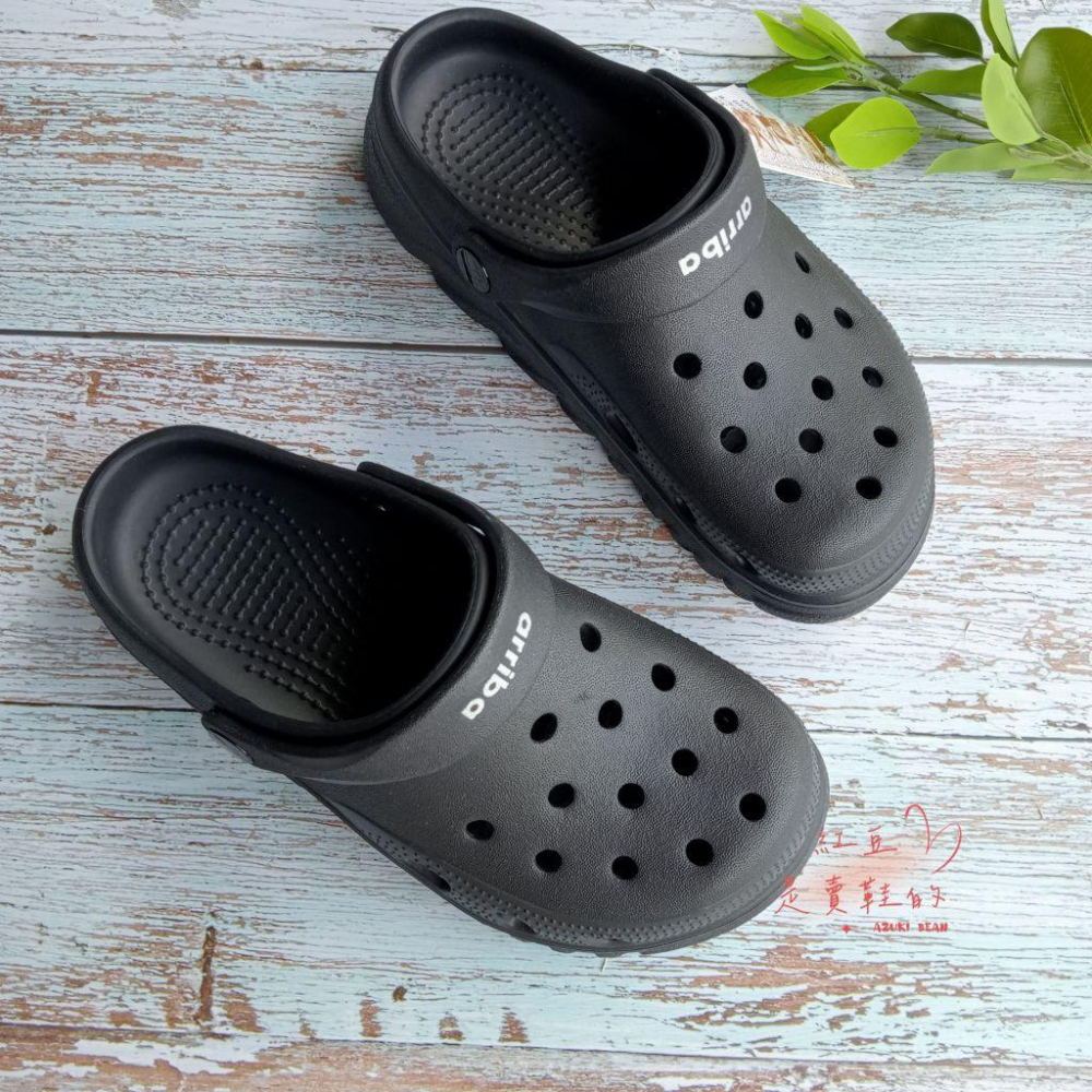 <紅豆是賣鞋的>🇹🇼台灣製造厚底防滑洞洞鞋、arriba踩屎鞋透氣一鞋兩穿、快速瀝乾懶人鞋、出遊玩水久站不累、輕質百搭-細節圖5