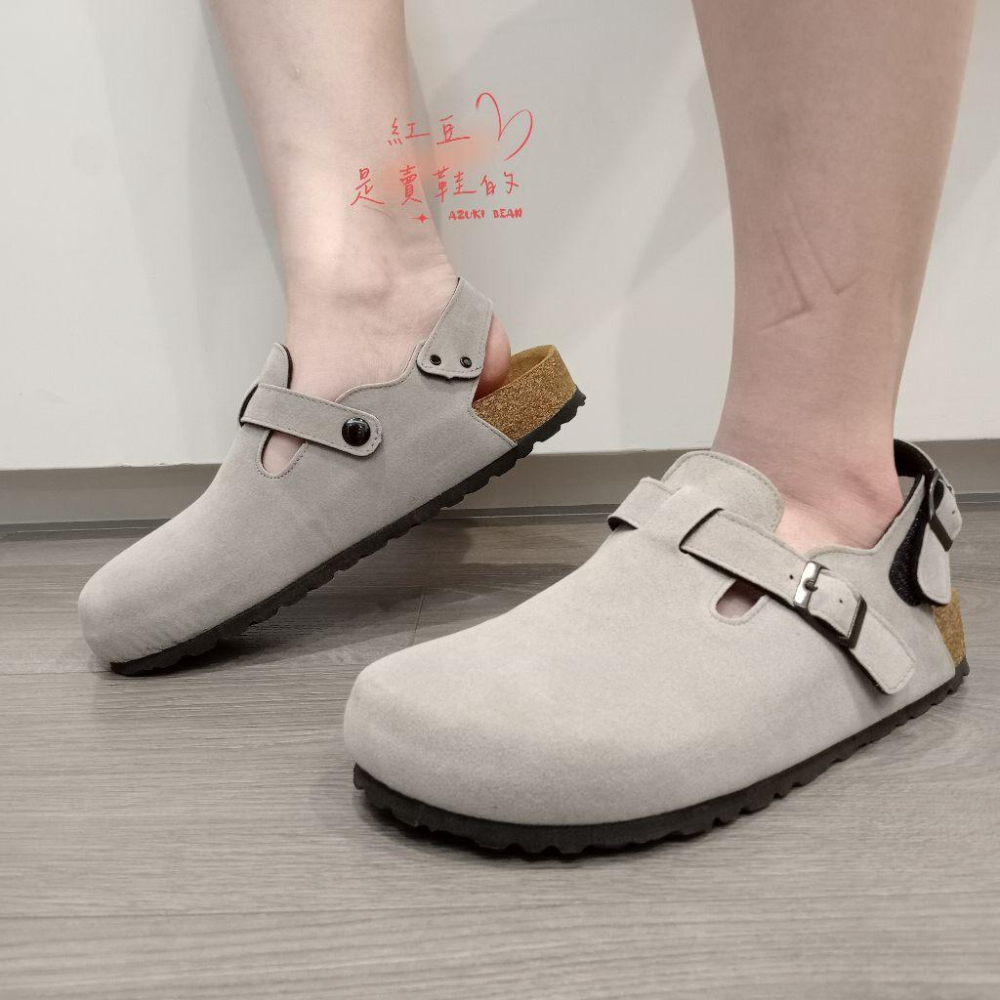 <紅豆是賣鞋的>男生款前包後空涼鞋、特別訂製款涼鞋、魔鬼氈款涼鞋、好穿中底牛皮+舒軟墊-細節圖2