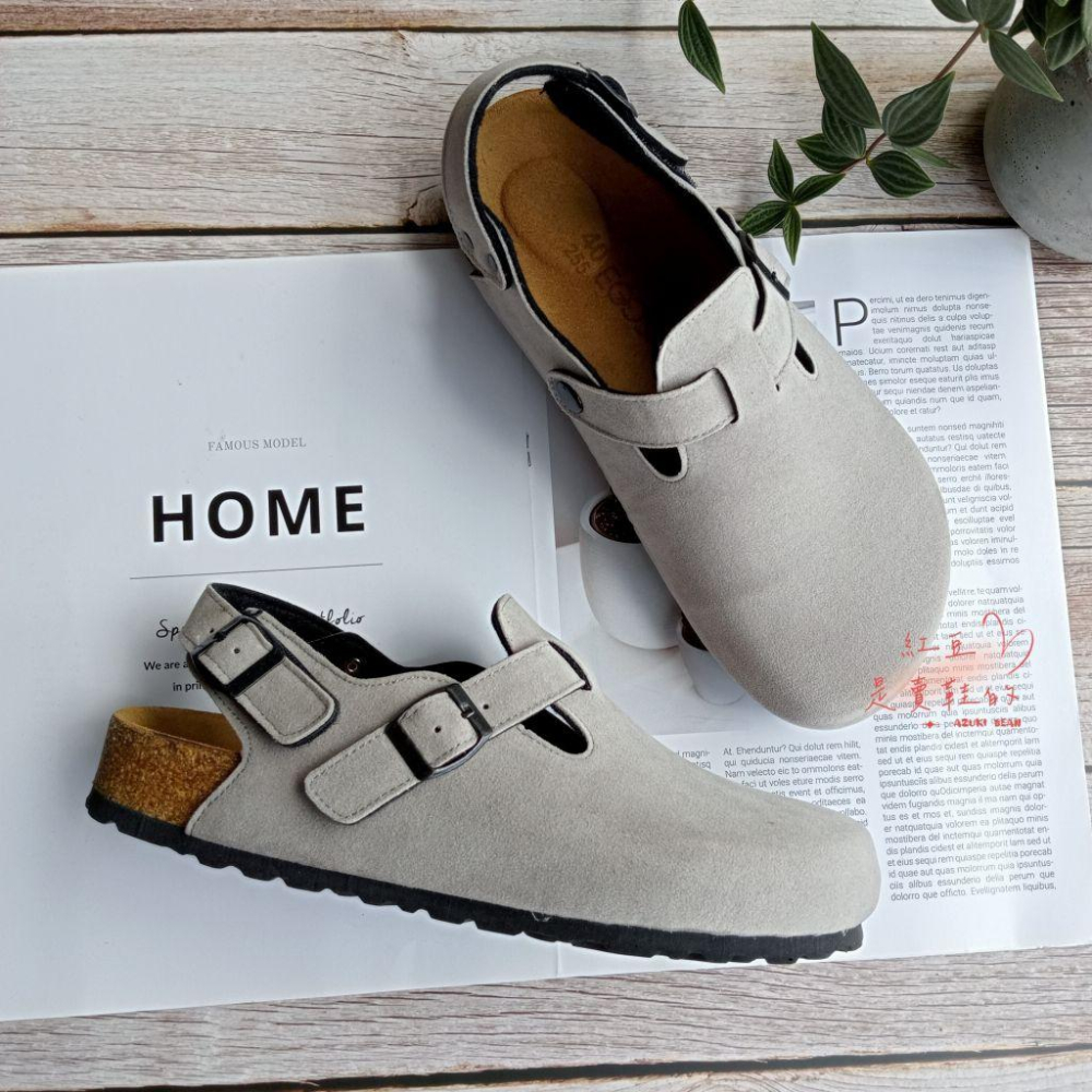 <紅豆是賣鞋的>男生款前包後空涼鞋、特別訂製款涼鞋、魔鬼氈款涼鞋、好穿中底牛皮+舒軟墊-細節圖3