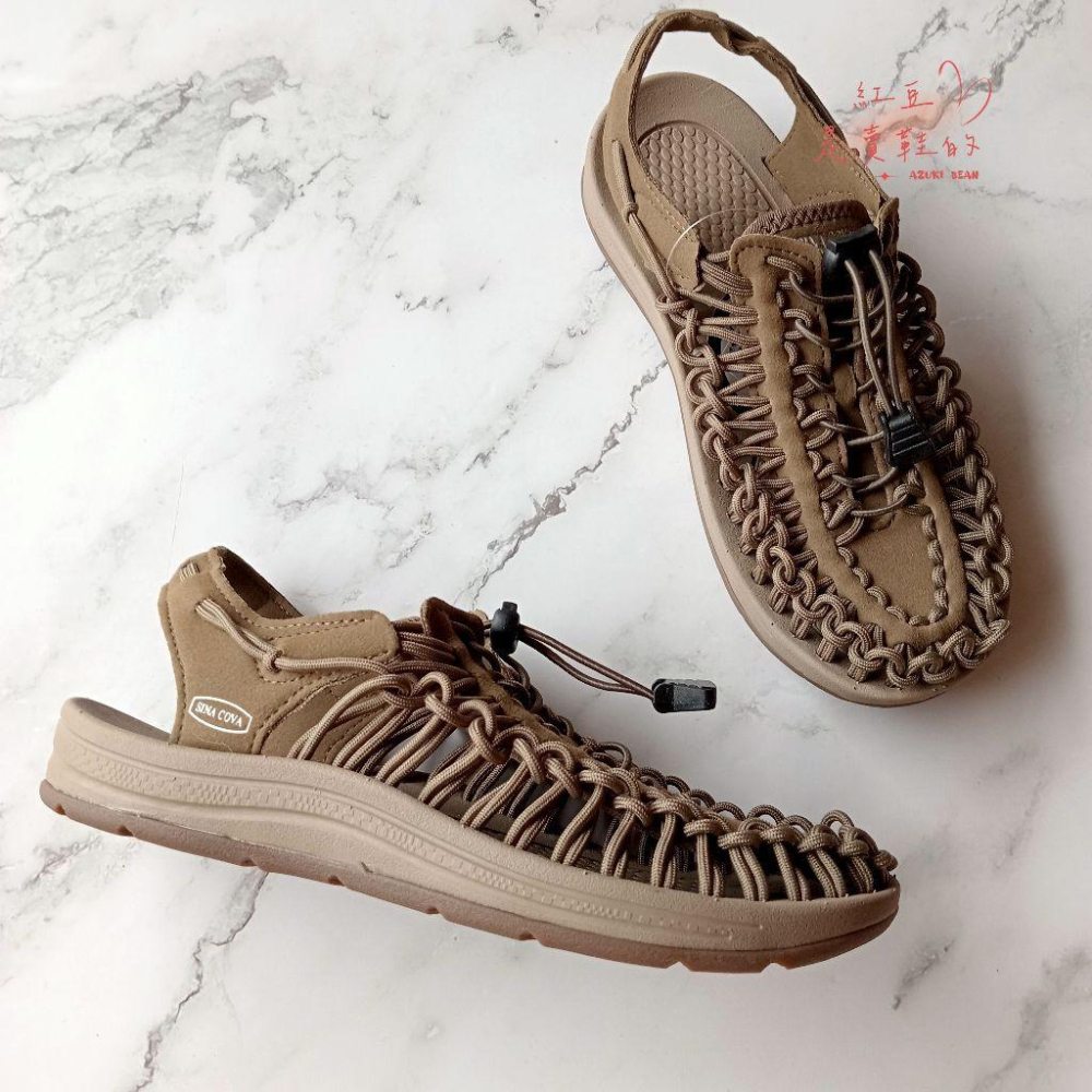<紅豆是賣鞋的>新款老船長SINA COVA運動涼鞋、手工編織羅馬涼鞋、透氣性佳夏天不悶熱、包頭款洞洞涼鞋、個性涼鞋-細節圖5