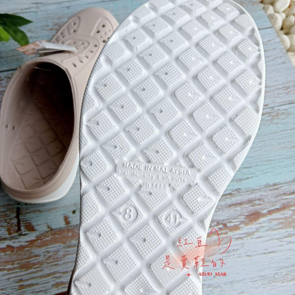 <紅豆是賣鞋的>arriba奶茶色洞洞鞋、EVA輕質懶人鞋、戲水出遊透氣方便、男生款穆勒鞋-細節圖5