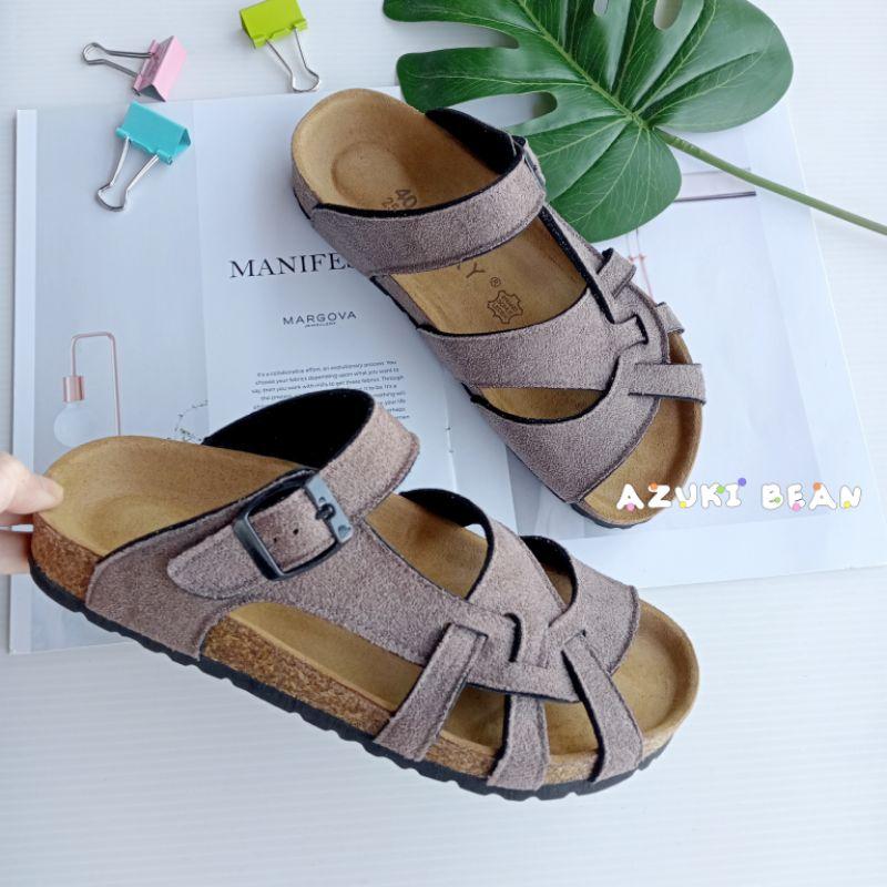 <紅豆是賣鞋的>男生新色拖鞋、🇹🇼台灣手工製拖鞋、編織款拖鞋、中底牛皮+舒軟墊百搭拖鞋-細節圖2