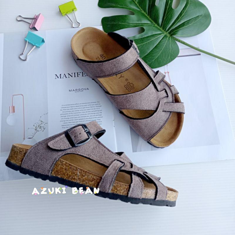 <紅豆是賣鞋的>男生新色拖鞋、🇹🇼台灣手工製拖鞋、編織款拖鞋、中底牛皮+舒軟墊百搭拖鞋-細節圖3