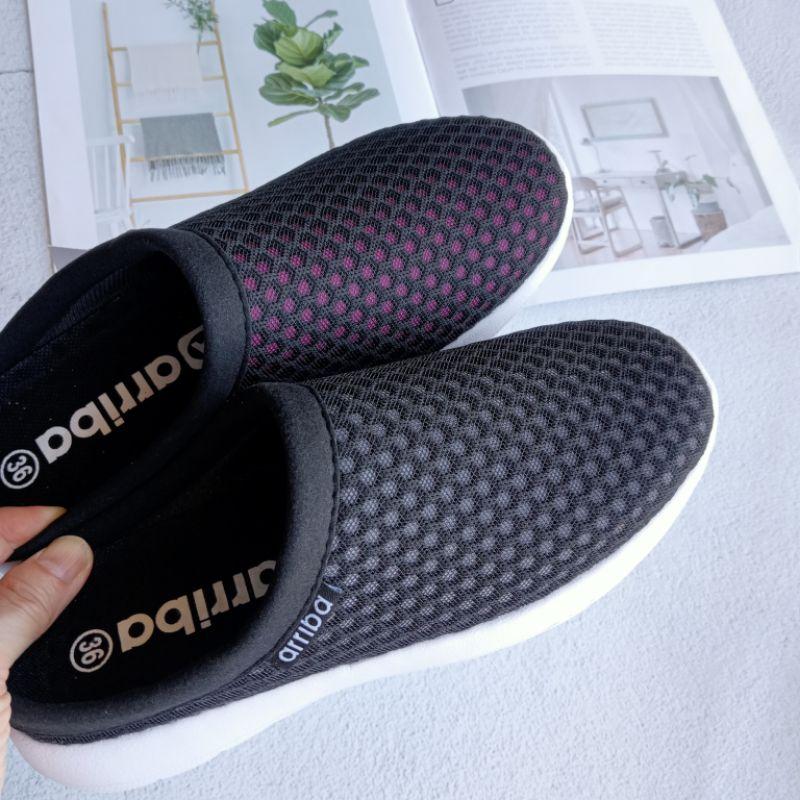 <紅豆是賣鞋的>女生款arriba透氣懶人鞋、輕質、抗菌、防臭穆勒鞋、高科技抗菌除理防臭懶人鞋、輕質久站不累-細節圖4