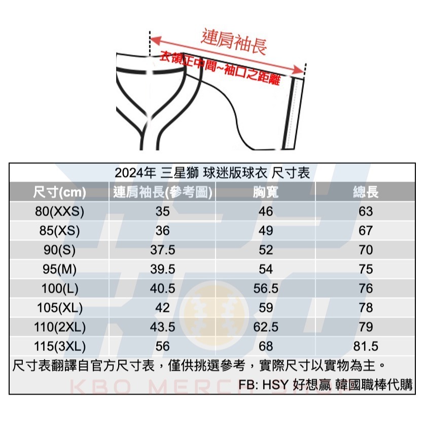 【代購】KBO 三星獅 2024年 主場白 球迷版球衣 *有背號款* 韓國職棒 吳昇桓 具滋昱 李在賢 元兌仁-細節圖6