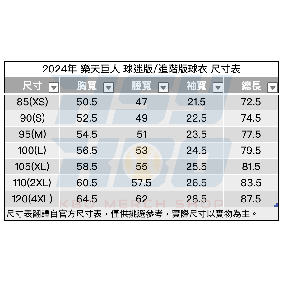 【現貨】KBO 韓國職棒 樂天巨人 球迷版球衣/主場白/100(L)/無背號-細節圖5