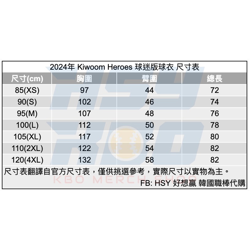 【代購】KBO 培證英雄 2024年 球迷版球衣 特別款 *無背號款*  韓國職棒 金慧成 宋成文 金揮執-細節圖5