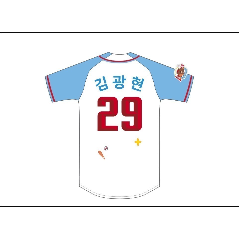 【代購】KBO SSG 登陸者 2024年 Linefriends 聯名球衣 天藍色款 韓國職棒-細節圖6