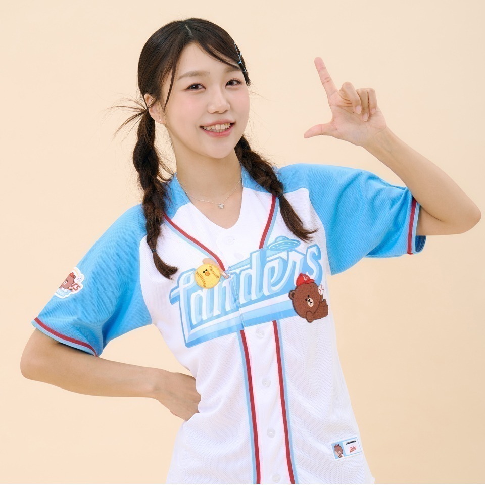 【代購】KBO SSG 登陸者 2024年 Linefriends 聯名球衣 天藍色款 韓國職棒-細節圖2