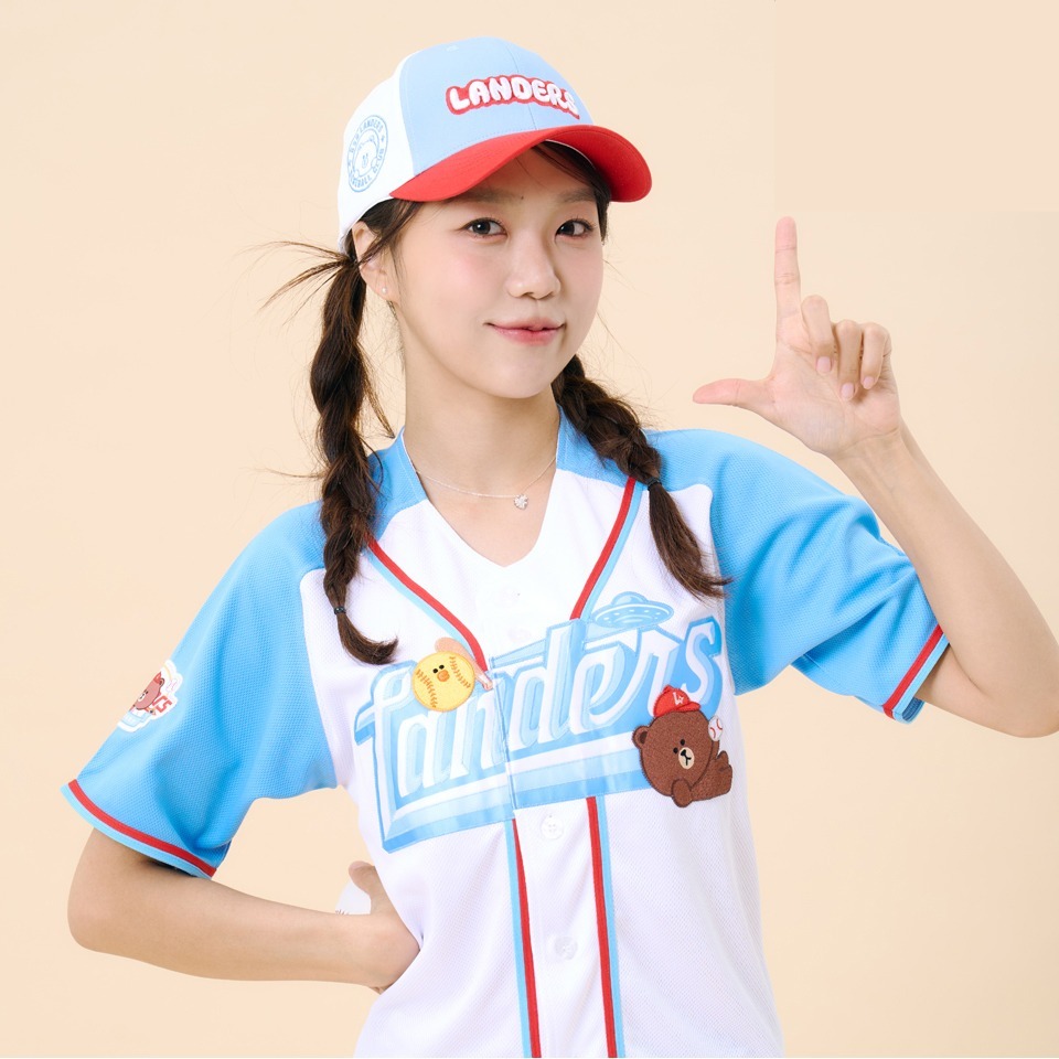 【代購】KBO SSG 登陸者 2024年 Linefriends 聯名球帽 天藍色款 韓國職棒-細節圖5