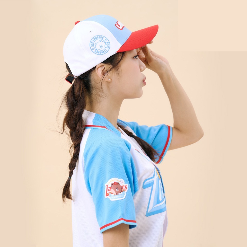 【代購】KBO SSG 登陸者 2024年 Linefriends 聯名球帽 天藍色款 韓國職棒-細節圖8
