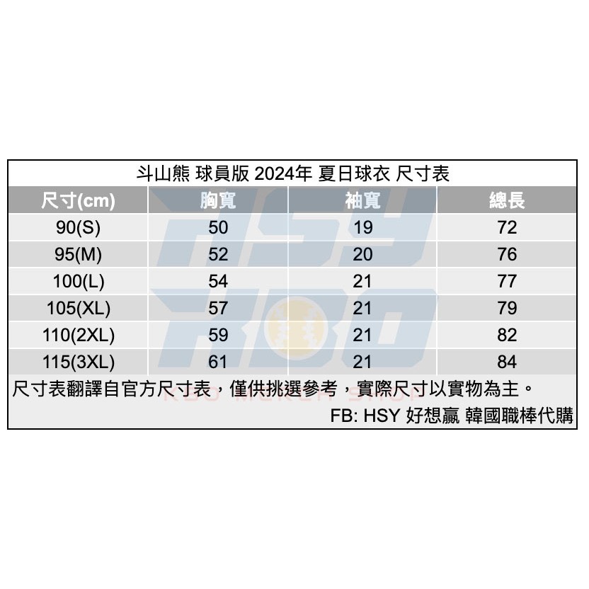 【代購】KBO 斗山熊 2024年 球員版球衣 Summer球衣 韓國職棒 梁義智 梁碩桓 許敬民 郭彬-細節圖5