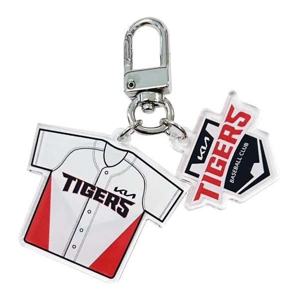 【現貨】KBO 韓國職棒 起亞虎 KIA Tigers 球衣鑰匙圈 (主場白/客場黑) 週邊商品-細節圖2