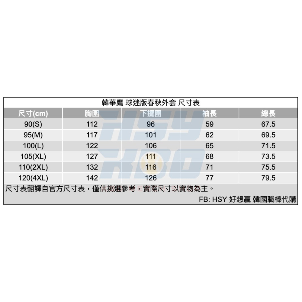 【代購】KBO 韓國職棒 韓華鷹 球迷版 春秋外套-細節圖5