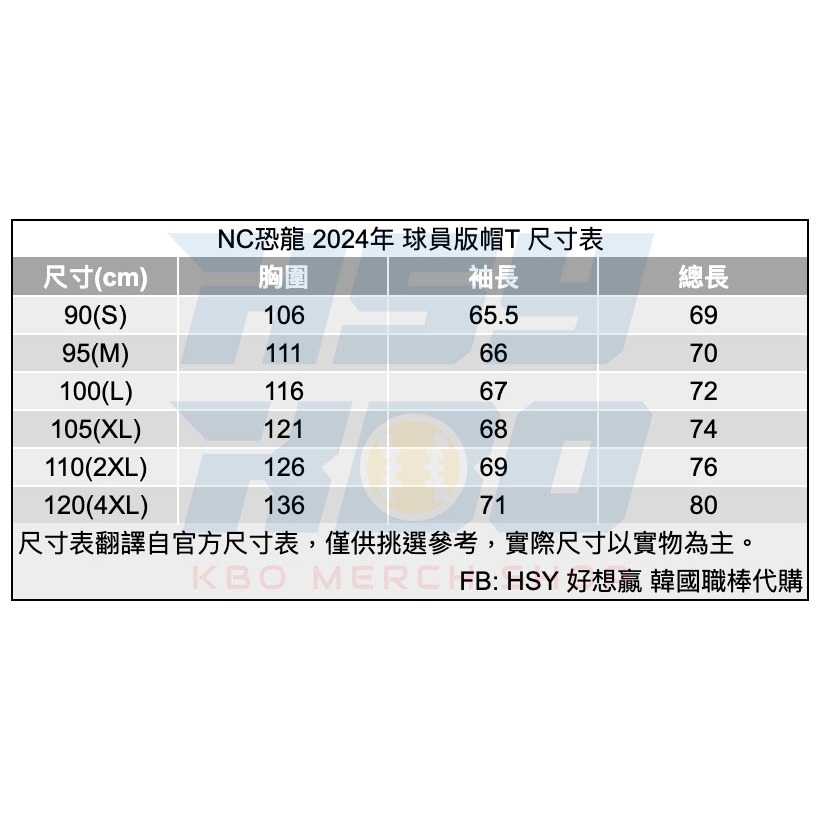 【代購】KBO 韓國職棒 NC恐龍 2024年 球員版帽T-細節圖4