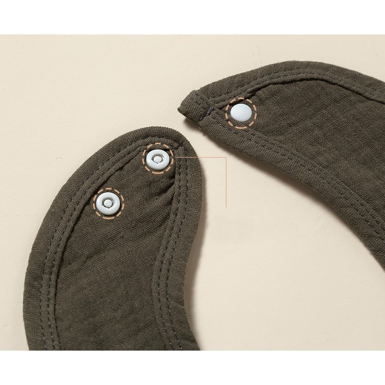 【現+預】四層紗U型多色口水巾-細節圖3