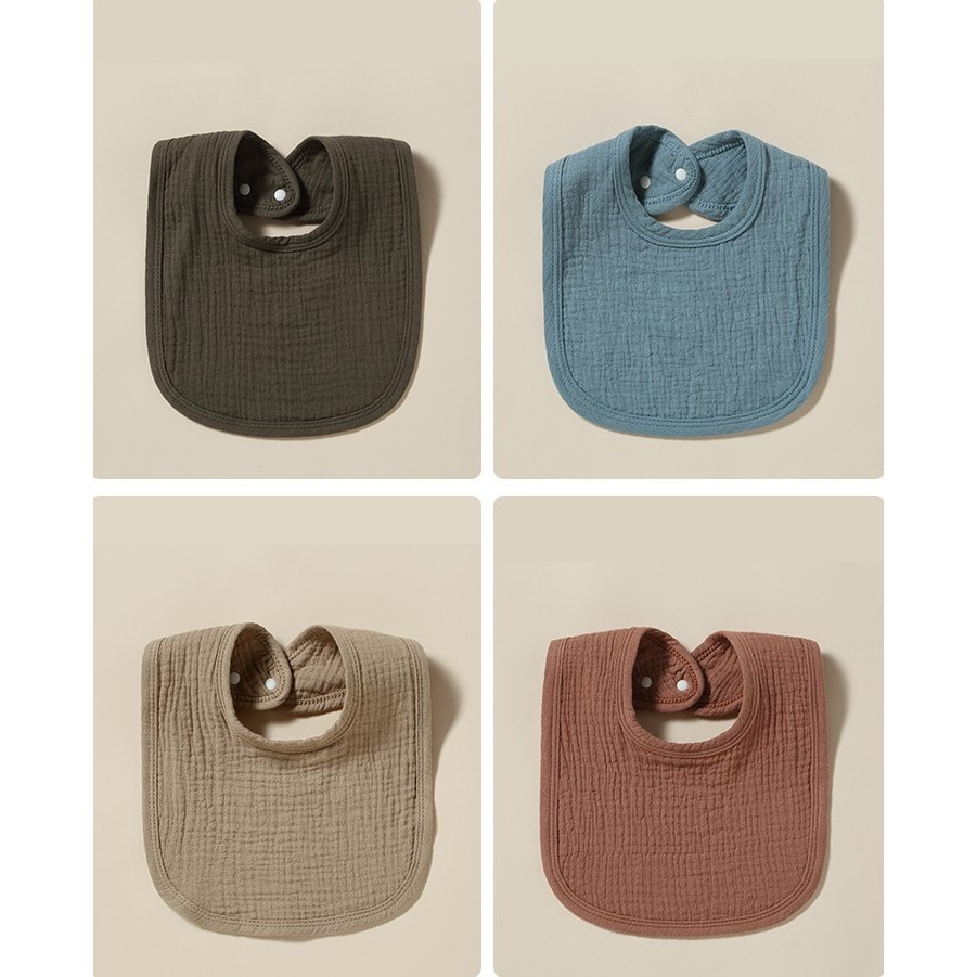 【現+預】四層紗U型多色口水巾-細節圖4