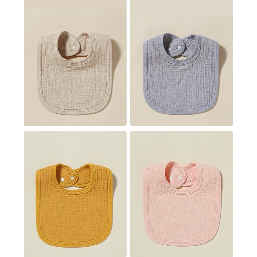 【現+預】四層紗U型多色口水巾-細節圖5