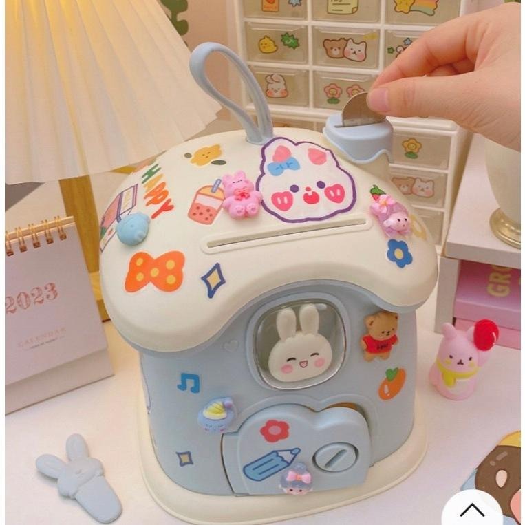 可愛卡通蘑菇小房子存錢筒-細節圖9