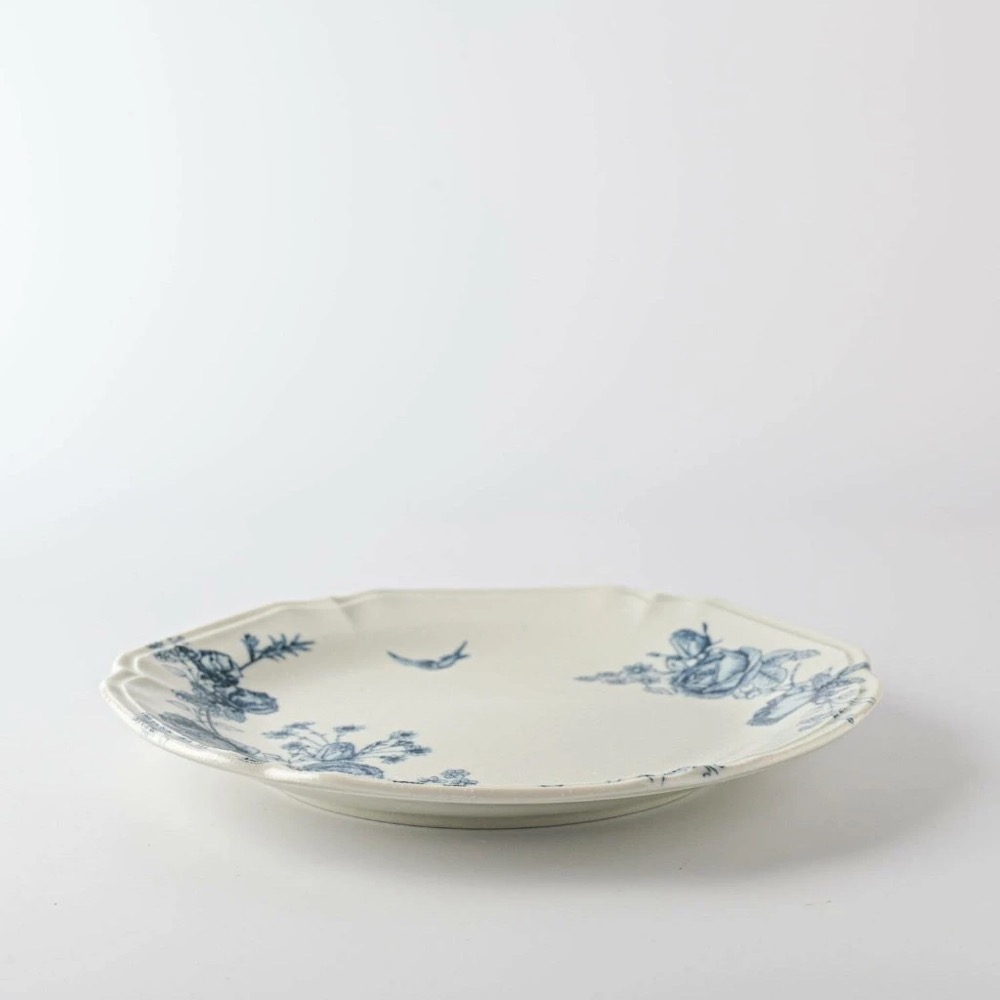 日本🇯🇵 復古玫瑰🌹美濃燒 法式餐盤 24cm 餐盤 義大利麵盤 沙拉盤-細節圖5