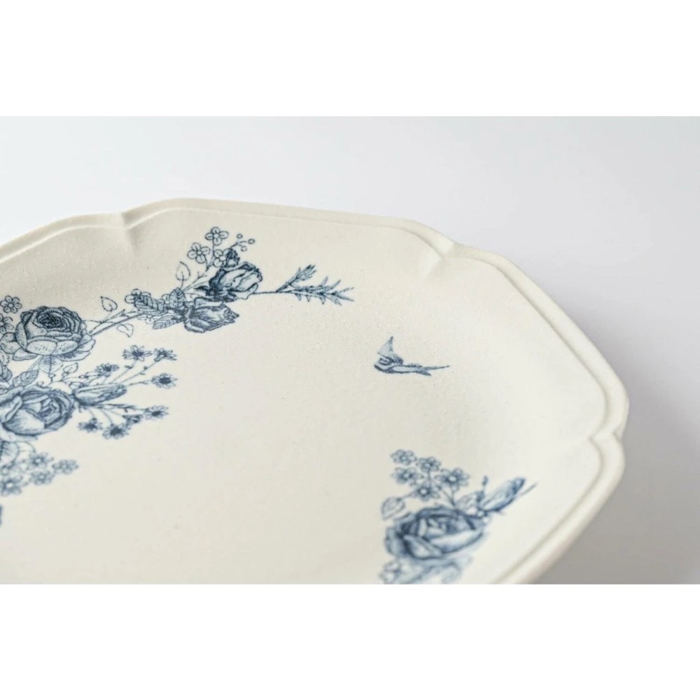 特價出清🇯🇵 復古玫瑰🌹美濃燒 法式餐盤 24cm 餐盤 義大利麵盤 沙拉盤-細節圖4
