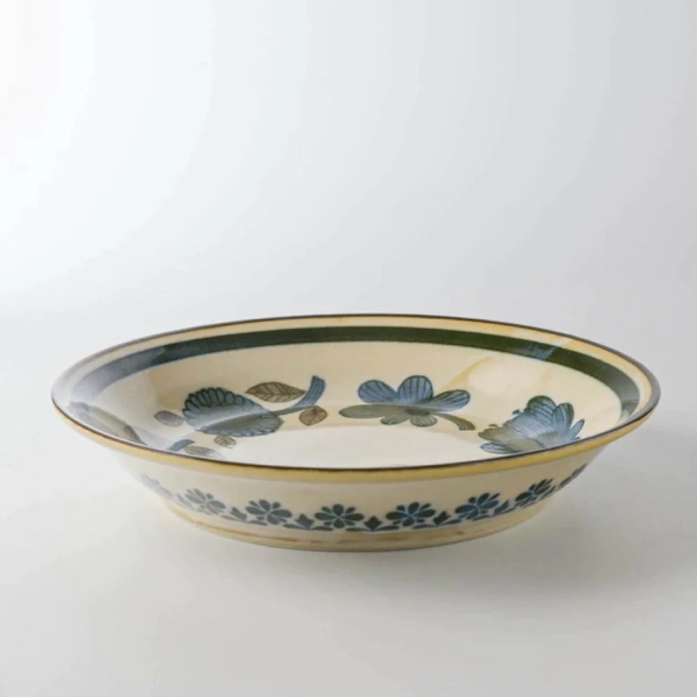 日本製🇯🇵 Marusan Kondo花朵餐盤 美濃燒 21.5公分 大餐盤 盤子🍽-細節圖2