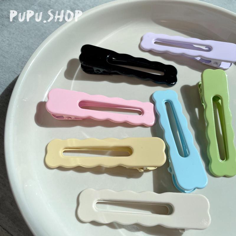 Pupu.shop🌸現貨|馬卡龍色系髮夾 波浪髮夾 髮夾 瀏海夾 - Pupu.shop - iOPEN Mall