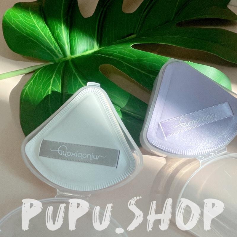 Pupu.shop♡台灣現貨｜郭小妞三角粉撲 棉花糖氣墊粉撲 千鳥格三角粉撲｜乾濕兩用（附盒子）-細節圖3