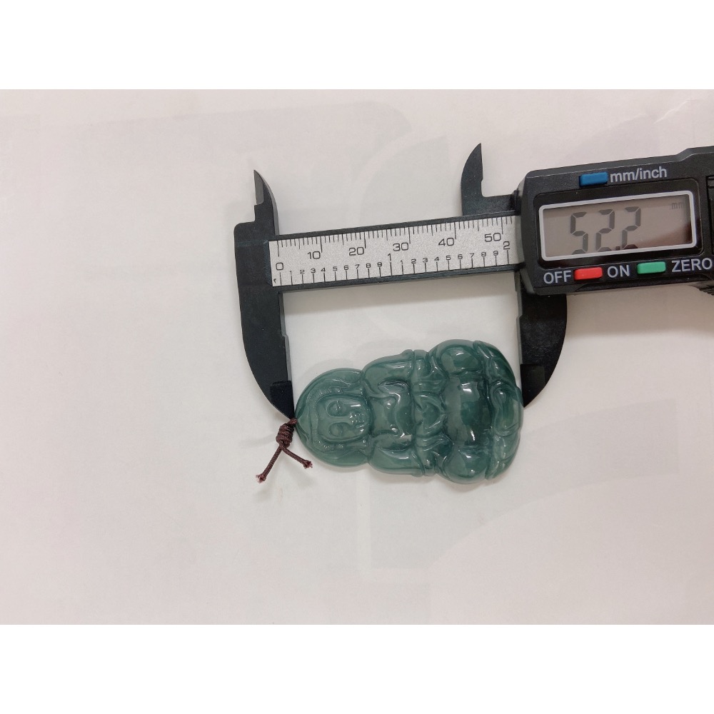 觀音馬祖 瓜料玉牌-細節圖3