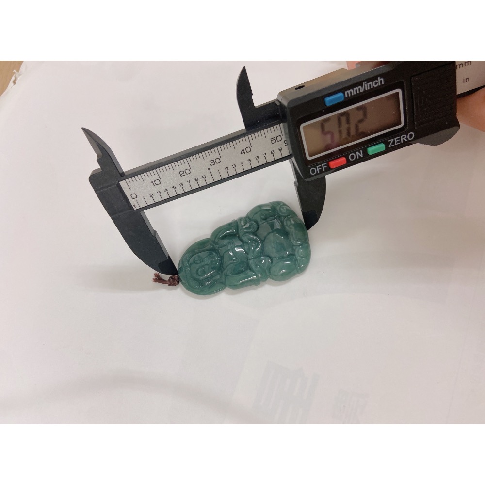 觀音馬祖 瓜料玉牌-細節圖6