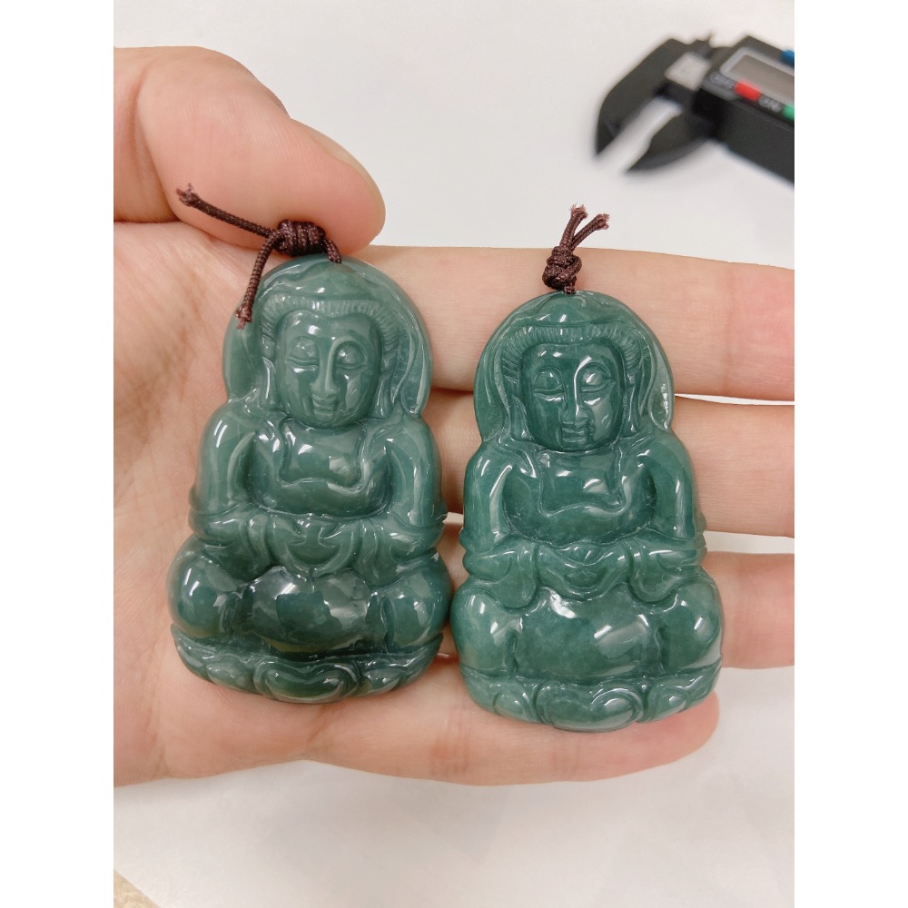 觀音馬祖 瓜料玉牌-細節圖8