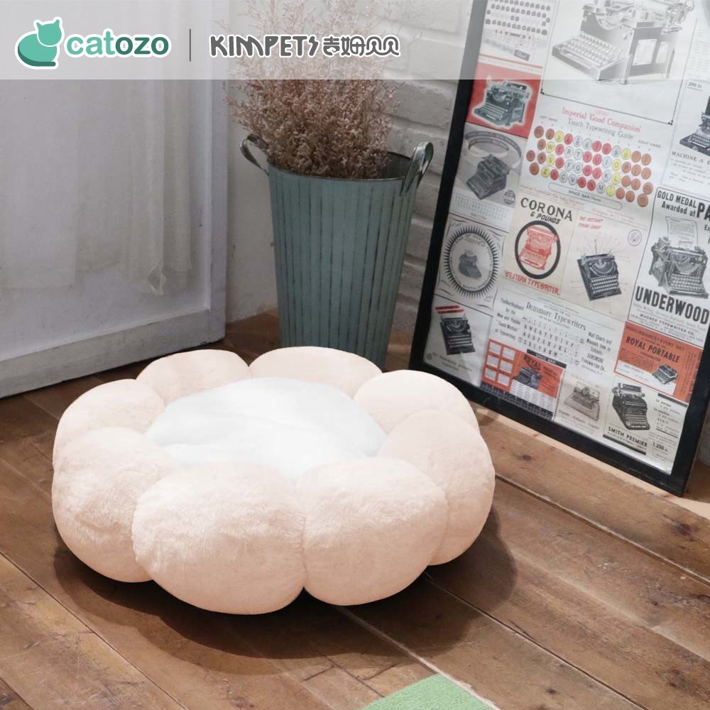 【Catozo】Kimpets 雙色甜甜圈花朵寵物床（寵物窩/寵物墊）-細節圖3