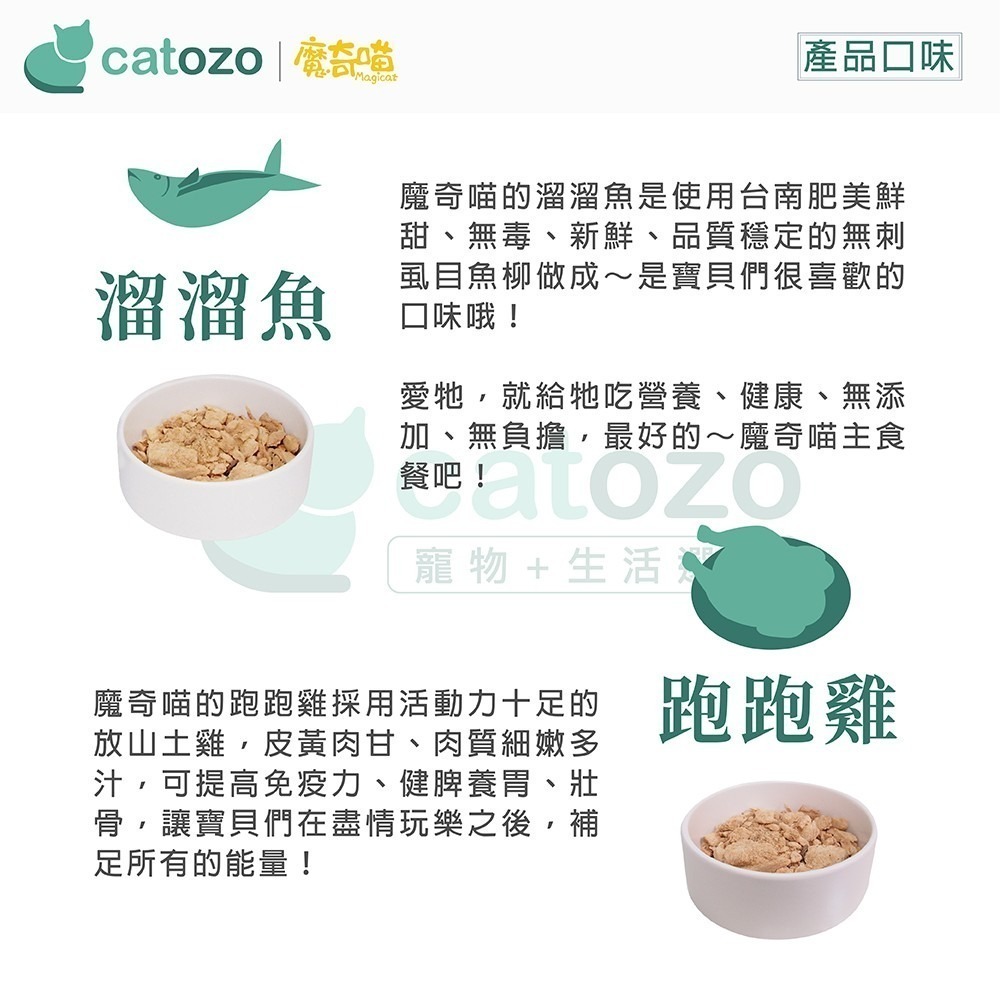 【Catozo】魔奇喵 魔法凍乾- 冷凍乾燥主食餐 隨手包 15G 跑跑雞/溜溜魚/奔奔牛/火火雞/蹦蹦鴨/跳跳兔-細節圖3