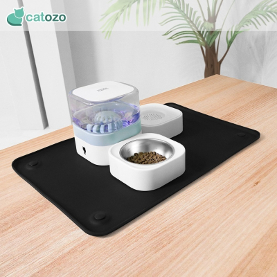 【Catozo】寵物防溢吸盤餐墊（大）60x40cm 兩色可選 鐵灰/深黑