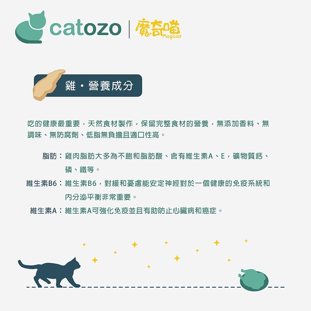 【Catozo】魔奇喵 零食系列 跑跑雞肉條（凍乾/放山雞/土雞肉/營養美味/犬貓可食/寵物零食）-細節圖8
