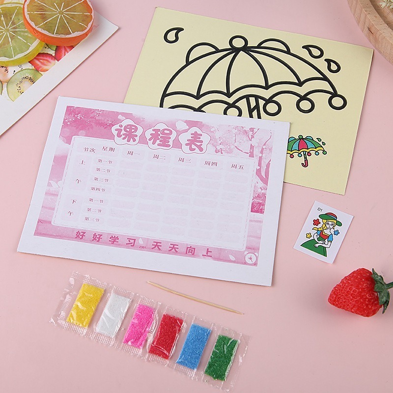 ⭐⭐忻宸小鋪⭐⭐【HC2405】DIY沙畫│沙畫兒童彩沙套裝│繪畫用品│玩具│幼稚園│小禮物（款式隨機出貨）-細節圖3