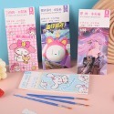 ⭐⭐忻宸小鋪⭐⭐【HC2408】兒童水彩便條本│方便携帶│附沾水顏料+畫筆│小女孩幼兒│奬勵小禮物（款色隨機出貨）-規格圖3