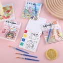 ⭐⭐忻宸小鋪⭐⭐【HC2408】兒童水彩便條本│方便携帶│附沾水顏料+畫筆│小女孩幼兒│奬勵小禮物（款色隨機出貨）-規格圖3