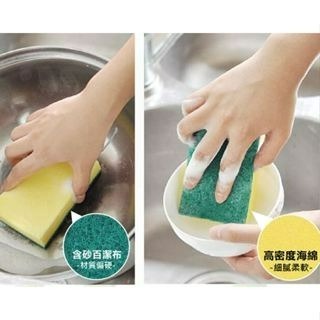 網紅團媽推薦台灣製造 【銅板好物】海綿菜瓜布  ~ 高密度海綿超耐用又便宜~批發價14片原價180特價99 ~多用途-細節圖5