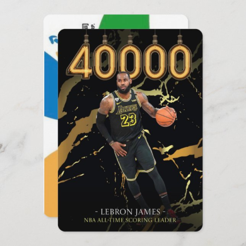 NBA 歷史得分王 LeBron James 生涯四萬分 紀念款悠遊卡 (實體悠遊卡,非貼紙)：詹皇 湖人 熱火 騎士