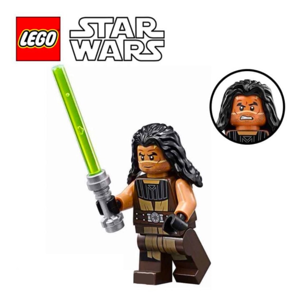 正版樂高 星際大戰 Quinlan Vos 人偶（九成新）：Jedi 絕地武士 Lego Star Wars-細節圖5