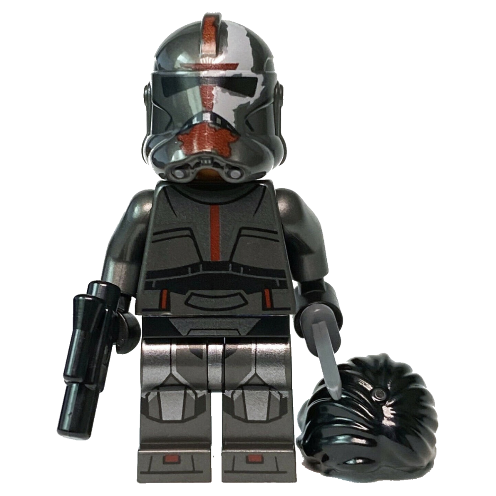 [全新] 正版 樂高 星際大戰 影集「瑕疵小隊」Bad Batch：隊長 獵人 經典版人偶：(全新未組、附配件）Lego-細節圖2